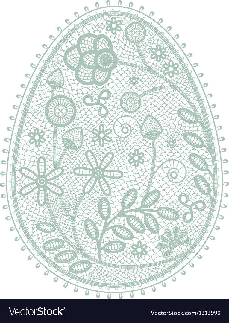 Lace easter egg