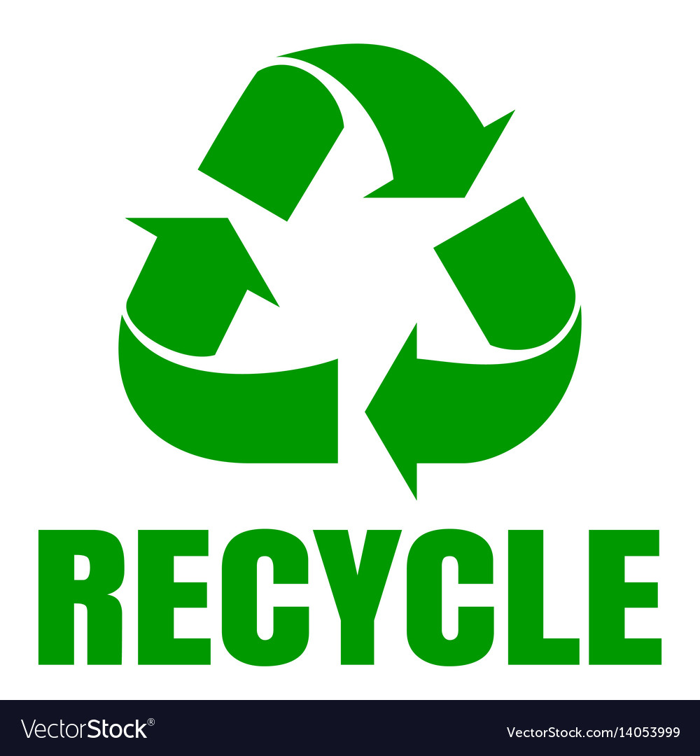 Recycle green symbol sign recycling waste Vector Image