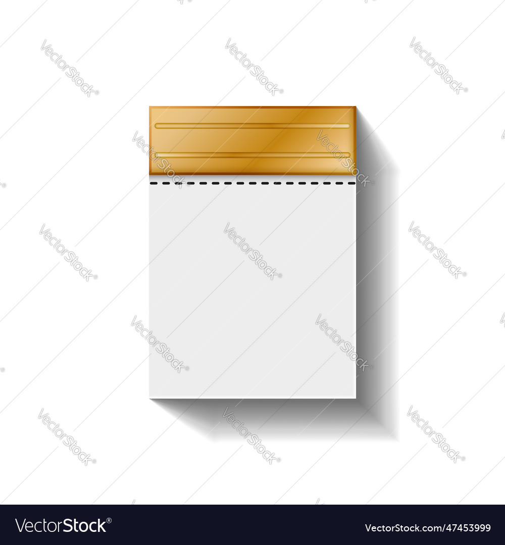Wall tear-off calendar blank mockup isolated Vector Image