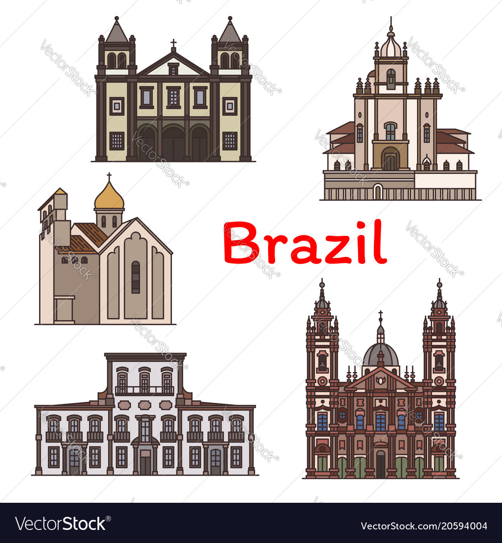 Brazilian travel landmark of rio de janeiro icon Vector Image