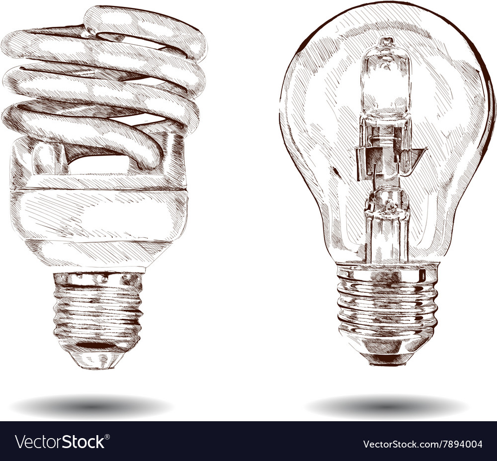 Hand made lamp graphic sketch