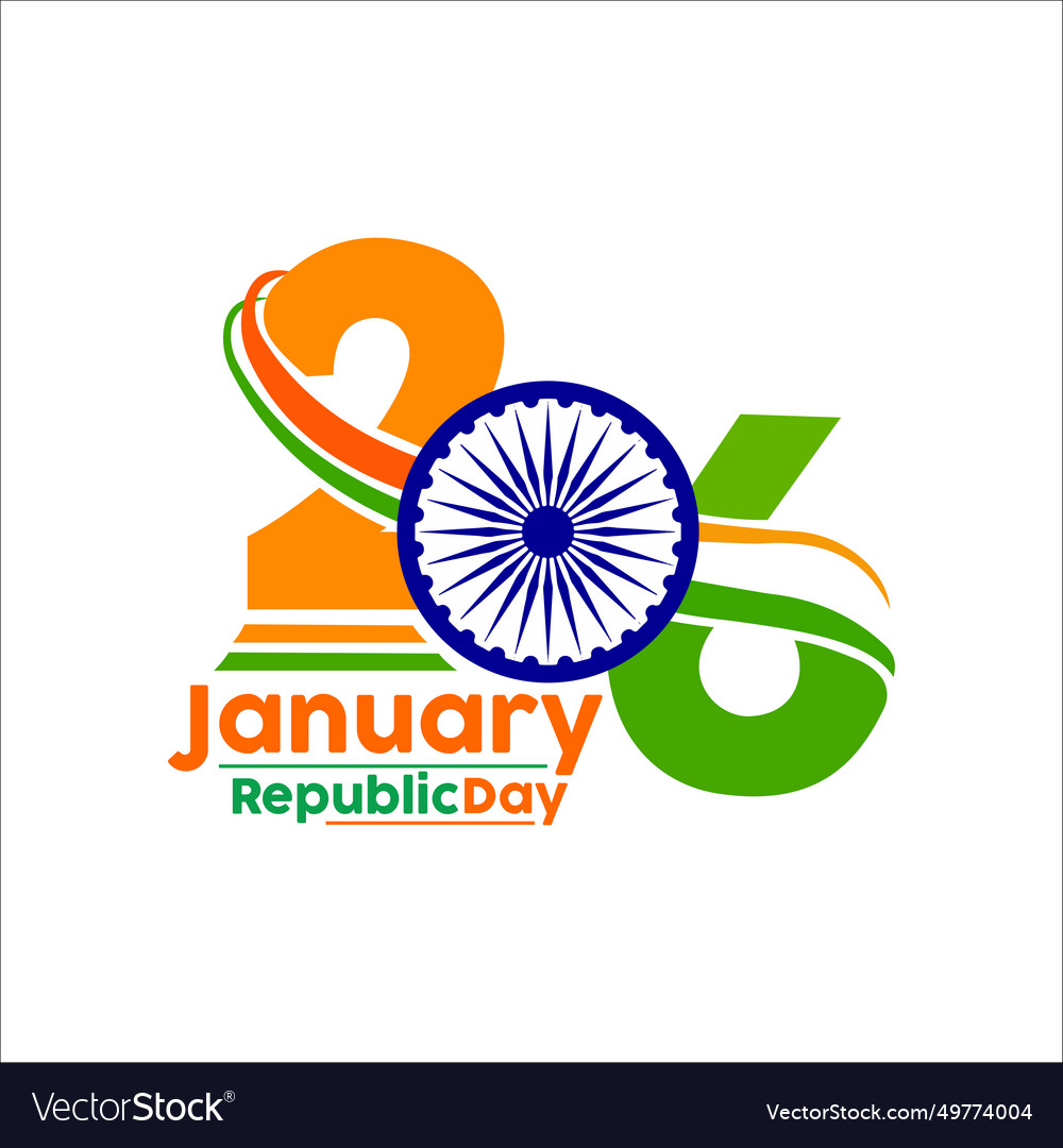 Indian republic day 26th january background Vector Image