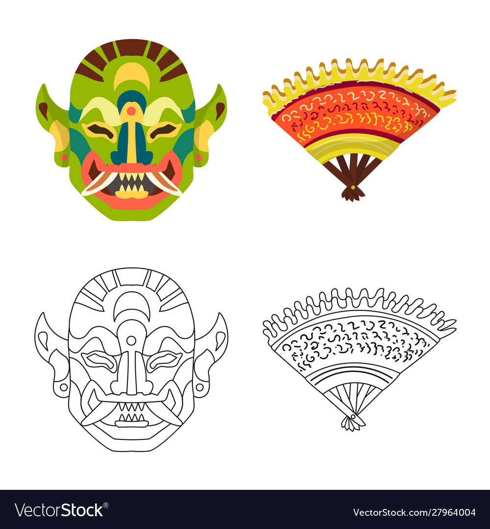 Isolated Object And Travel Symbol Collection Vector Image