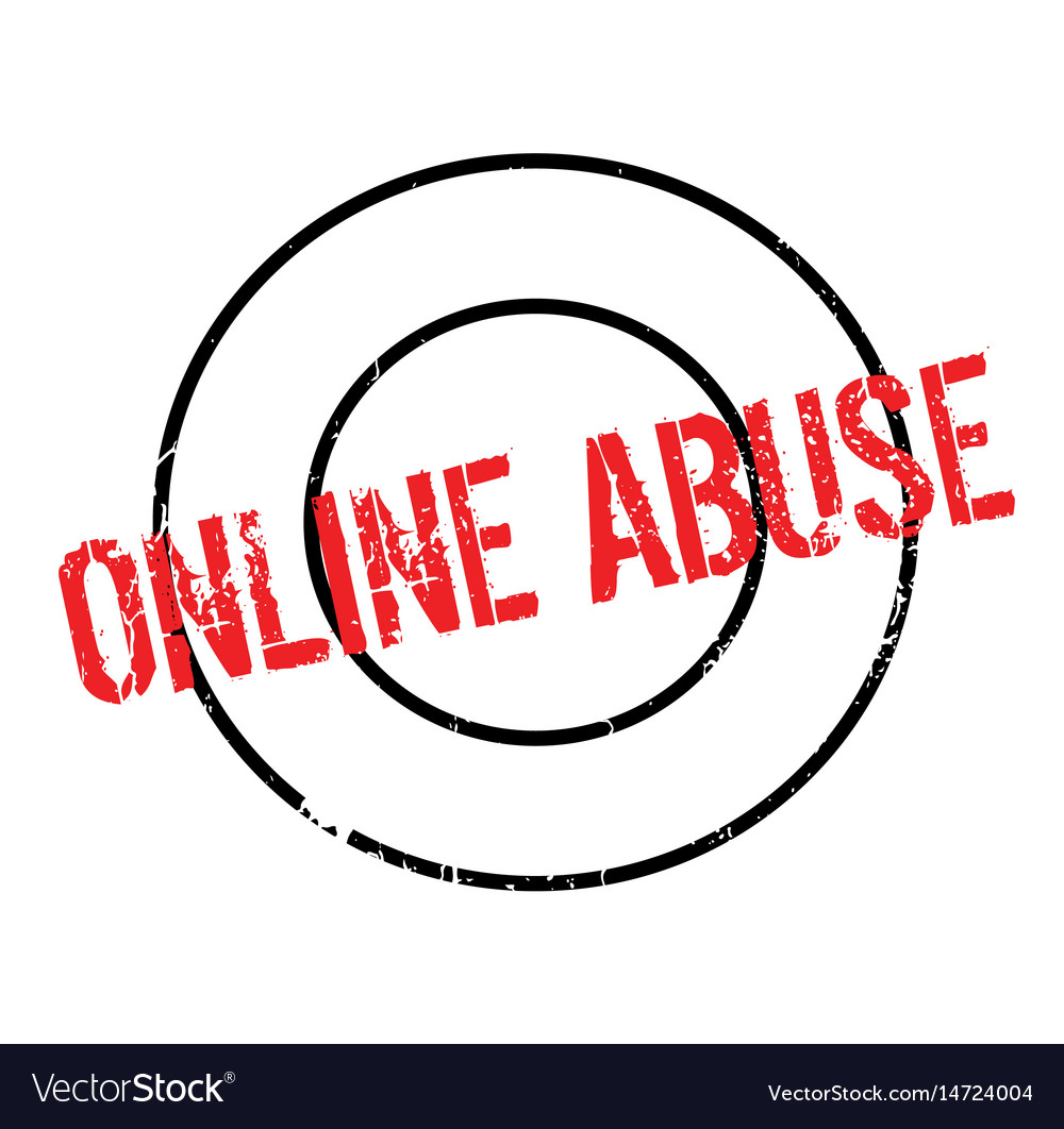 Online Abuse Rubber Stamp Royalty Free Vector Image