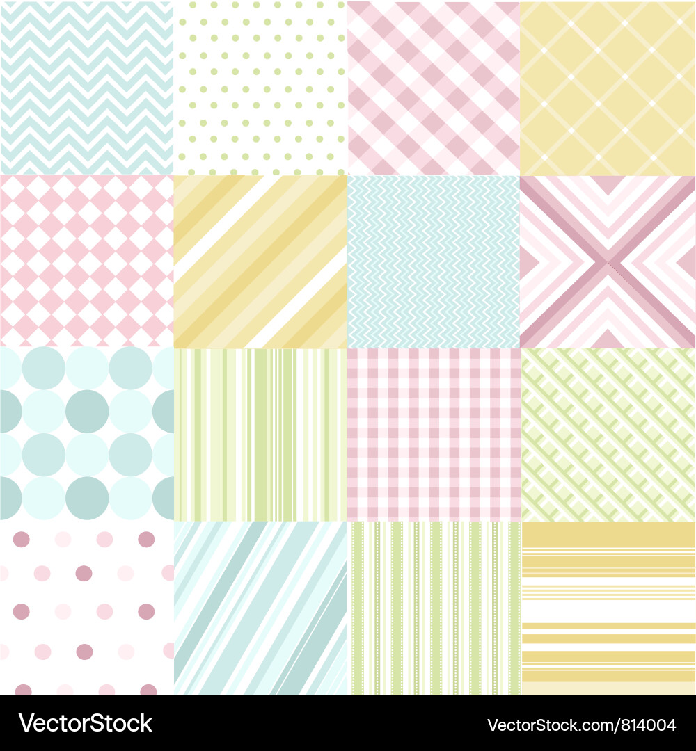 Seamless patterns with fabric texture Royalty Free Vector
