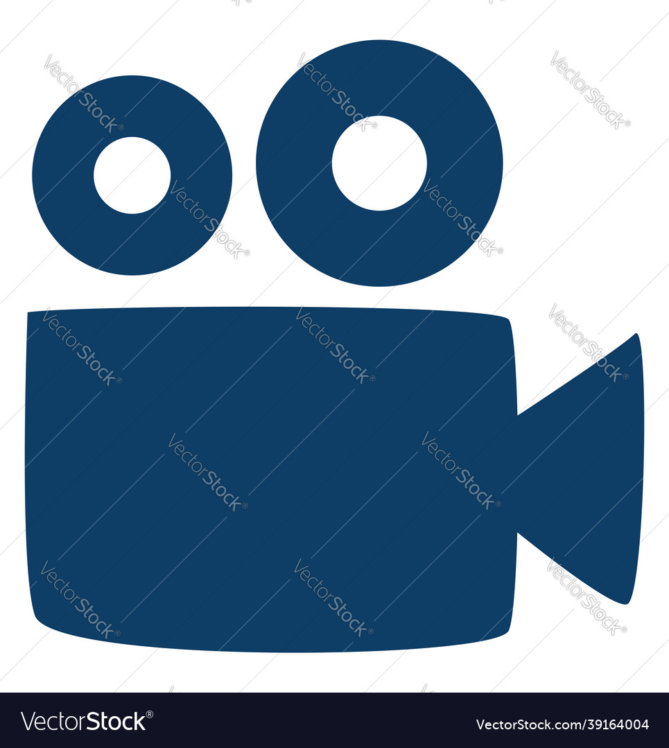 Taking videos on a white background Royalty Free Vector
