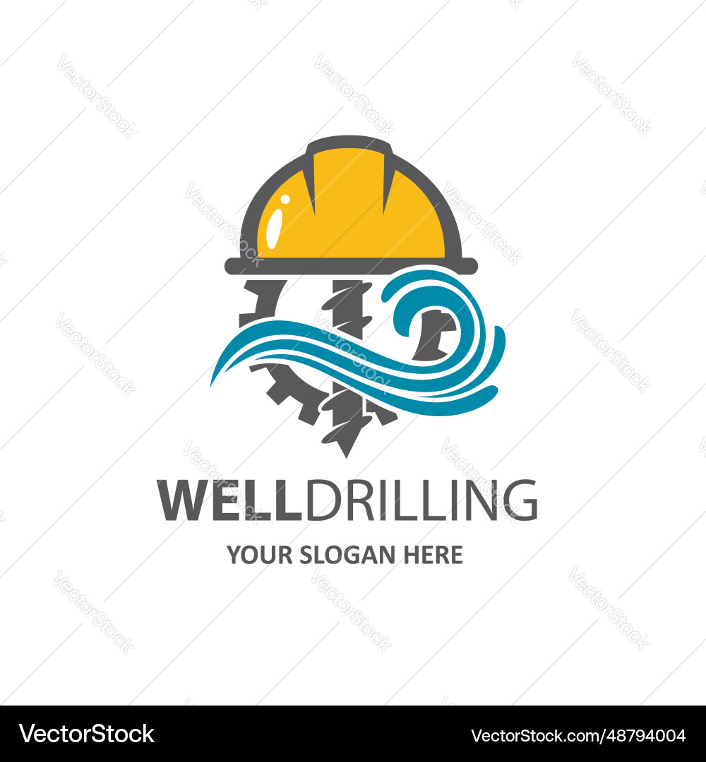 Water well drilling Royalty Free Vector Image - VectorStock
