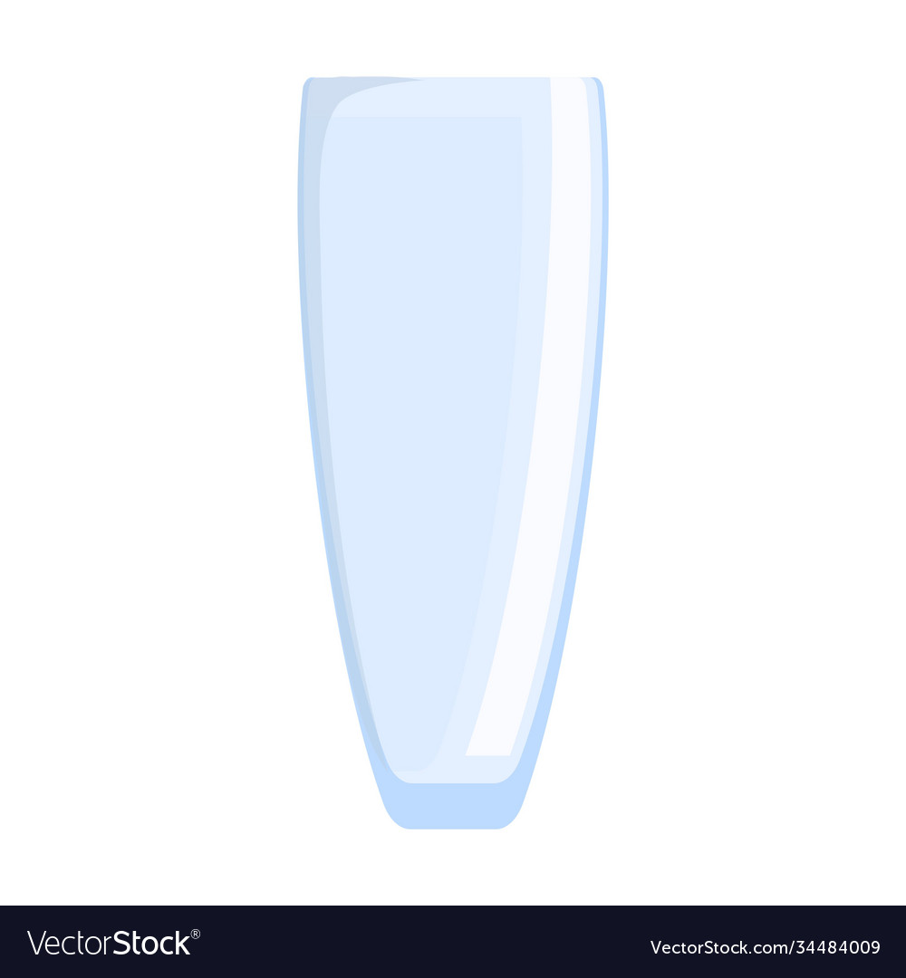 Glass vase isolated on white background modern