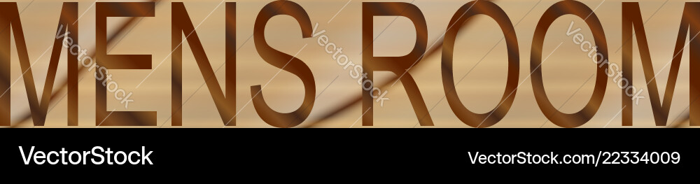 Mens room sign Royalty Free Vector Image VectorStock