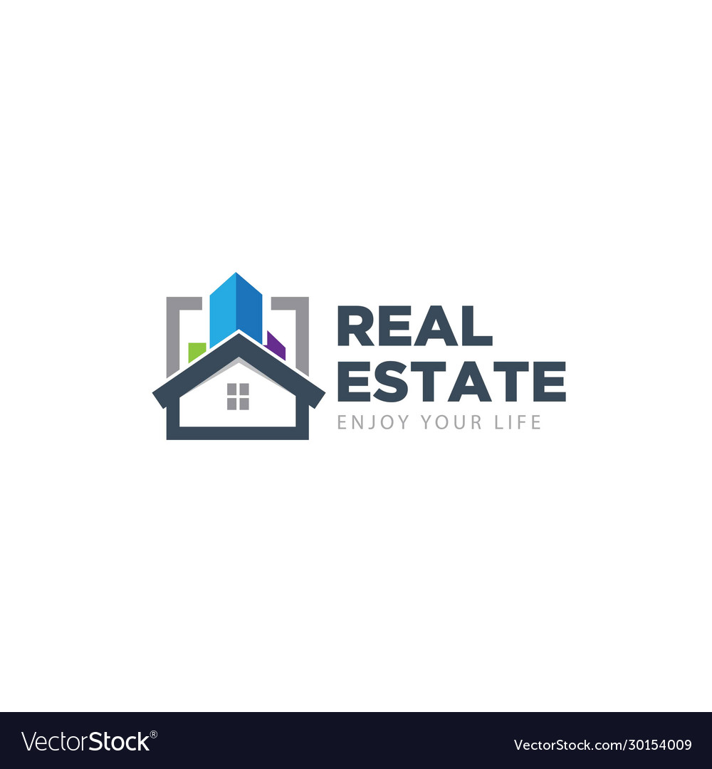 Real estate logo designs simple and modern Vector Image