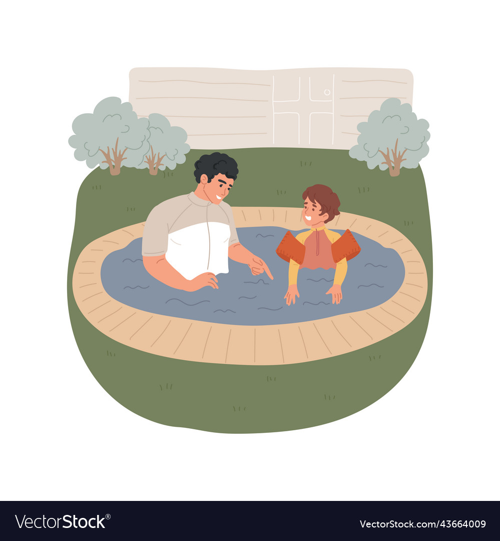 Swim lessons isolated cartoon Royalty Free Vector Image Swim lessons isolated cartoon Royalty Free Vector Image