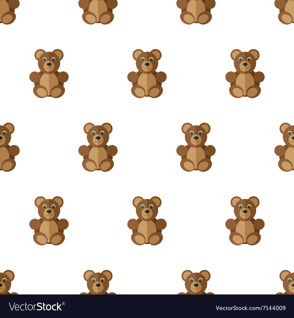 Teddy bears seamless pattern