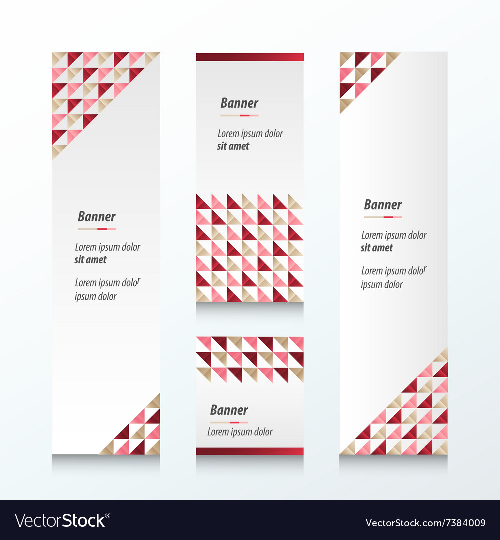 Triangle pattern banner Royalty Free Vector Image