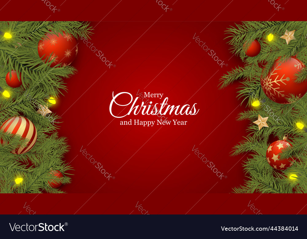 Christmas background with ball Royalty Free Vector Image