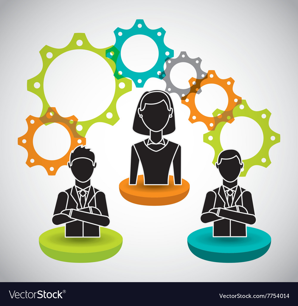 Collaborative concept design Royalty Free Vector Image