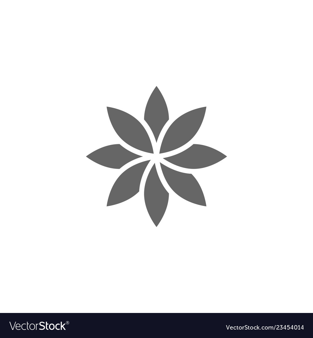 Flower icon flat design Royalty Free Vector Image