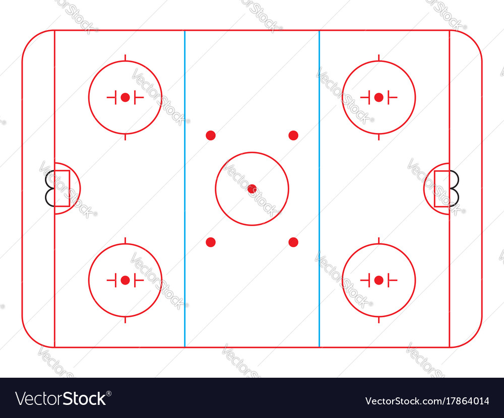 Hockey rink Royalty Free Vector Image - VectorStock