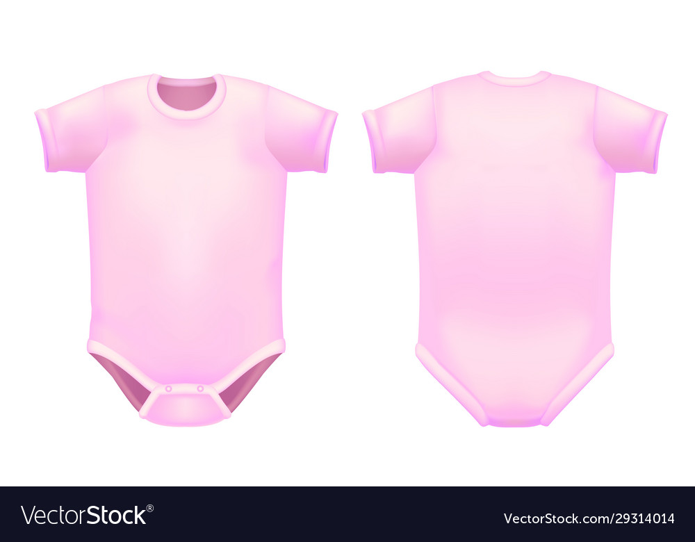 Isolated baby bodysuit mockup in realistic style