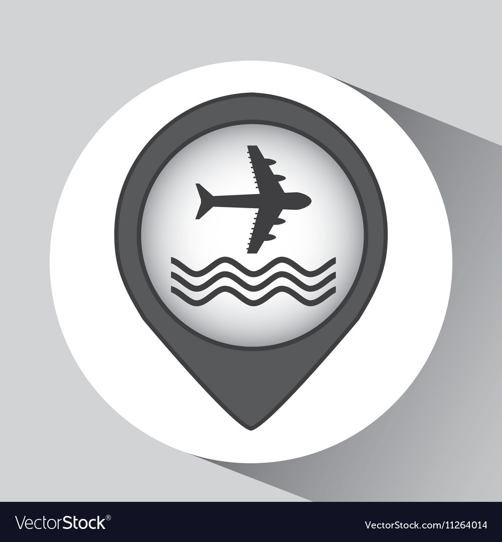 Plane and water icon