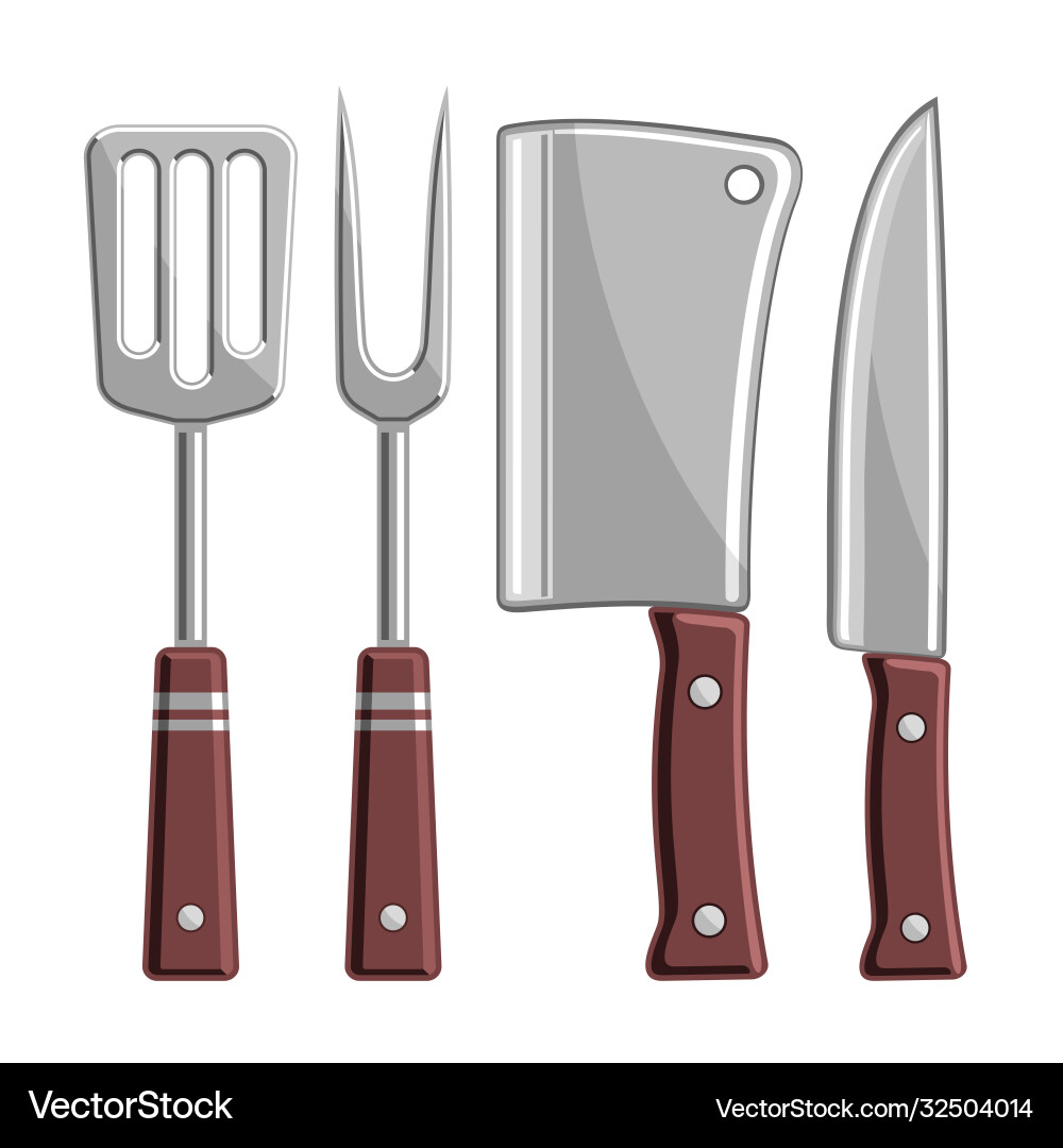 Set bbq tools Royalty Free Vector Image - VectorStock