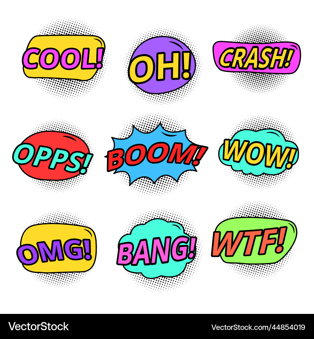 Comic bubble speech Royalty Free Vector Image - VectorStock