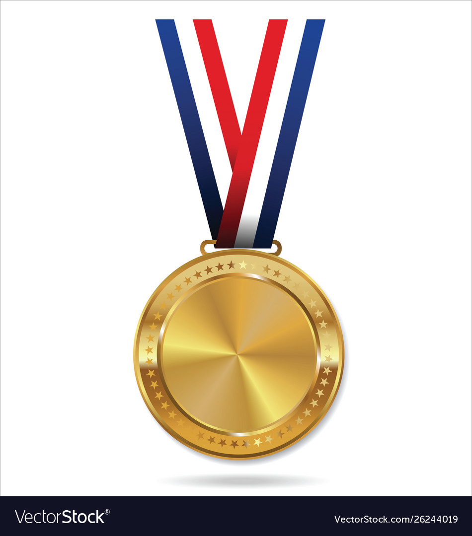 Gold medal Royalty Free Vector Image - VectorStock