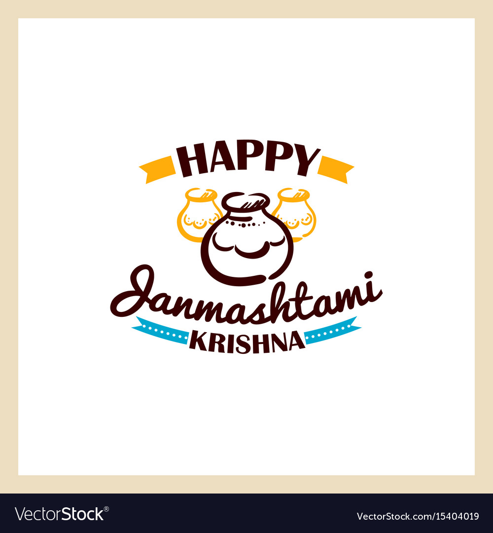 Happy krishna janmashtami Royalty Free Vector Image