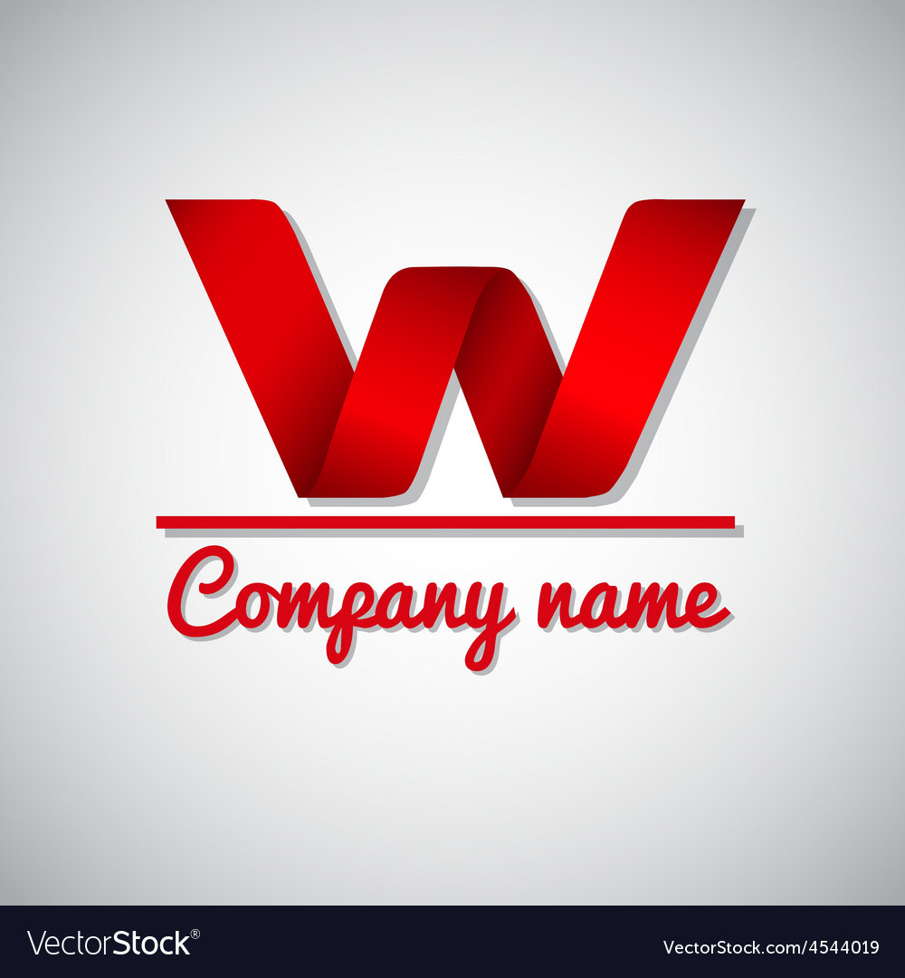 W company logo Royalty Free Vector Image - VectorStock