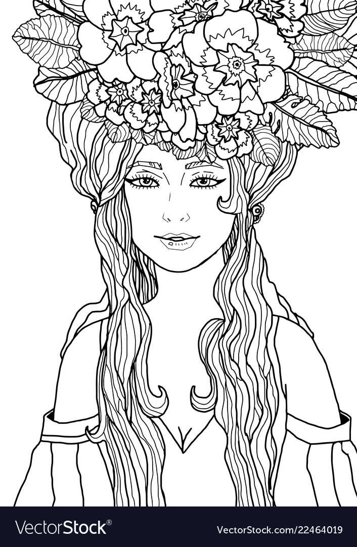 Isolated of fairy with long hair Royalty Free Vector Image Isolated of fairy with long hair Royalty Free Vector Image