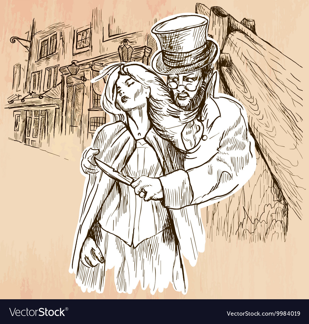 Jack The Ripper An Hand Drawn Royalty Free Vector Image