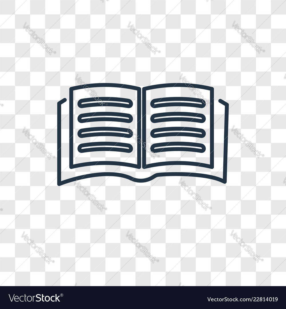 Open book concept linear icon isolated