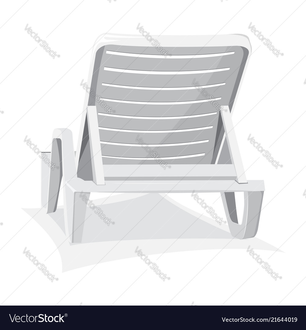 Plastic Beach Chair Royalty Free Vector Image Vectorstock Plastic Beach Chair Vector Image