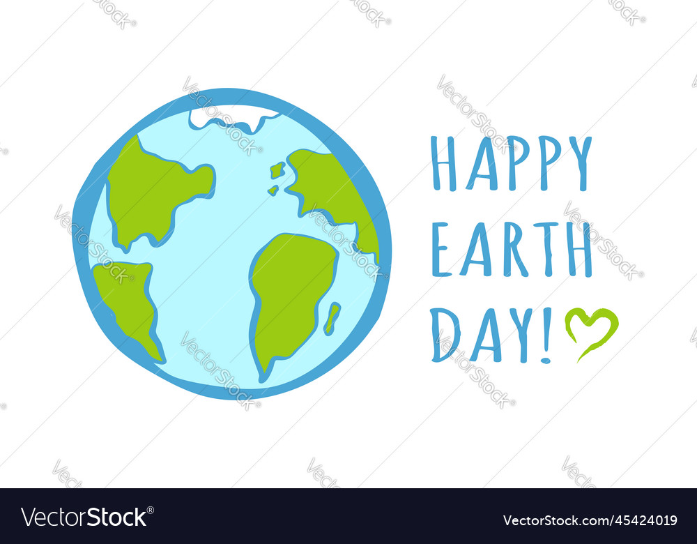 Vintage poster for earth day earth day 22 april Vector Image