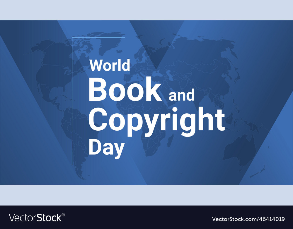 World book and copyright day holiday card poster