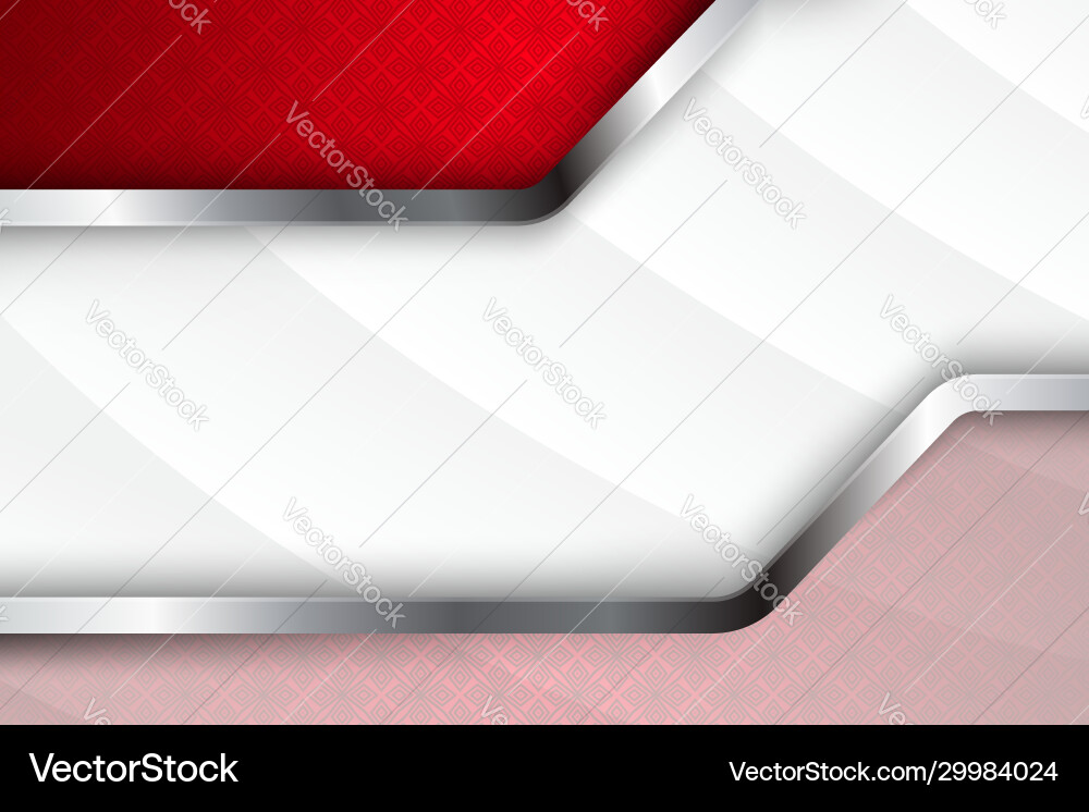 Abstract technology geometric red color shiny Vector Image
