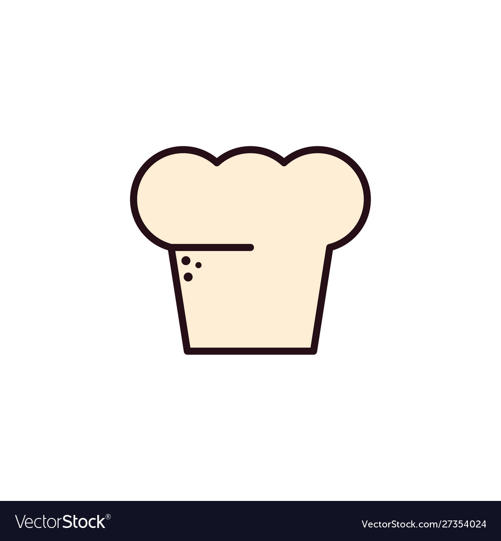 Chef hat in white background Royalty Free Vector Image
