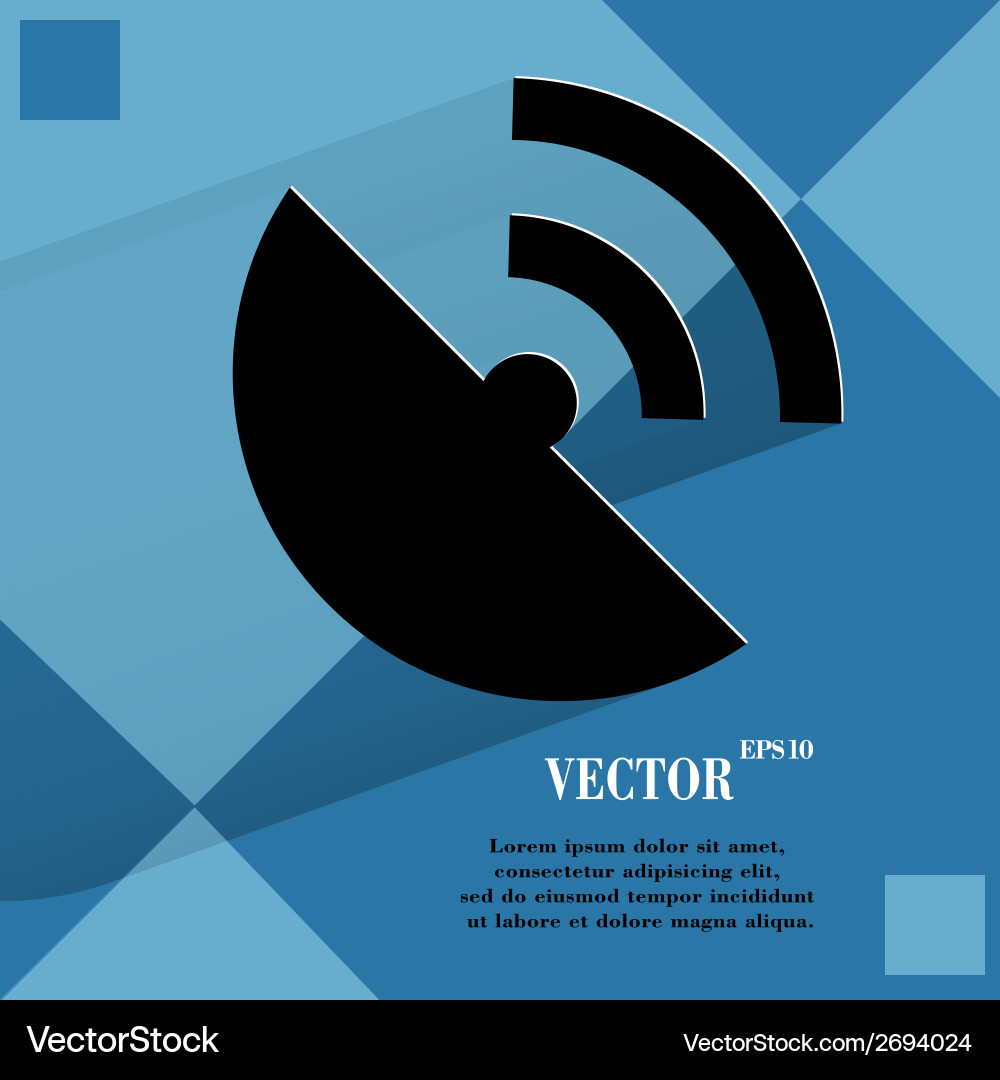 Gpsflat modern web button on a flat geometric Vector Image