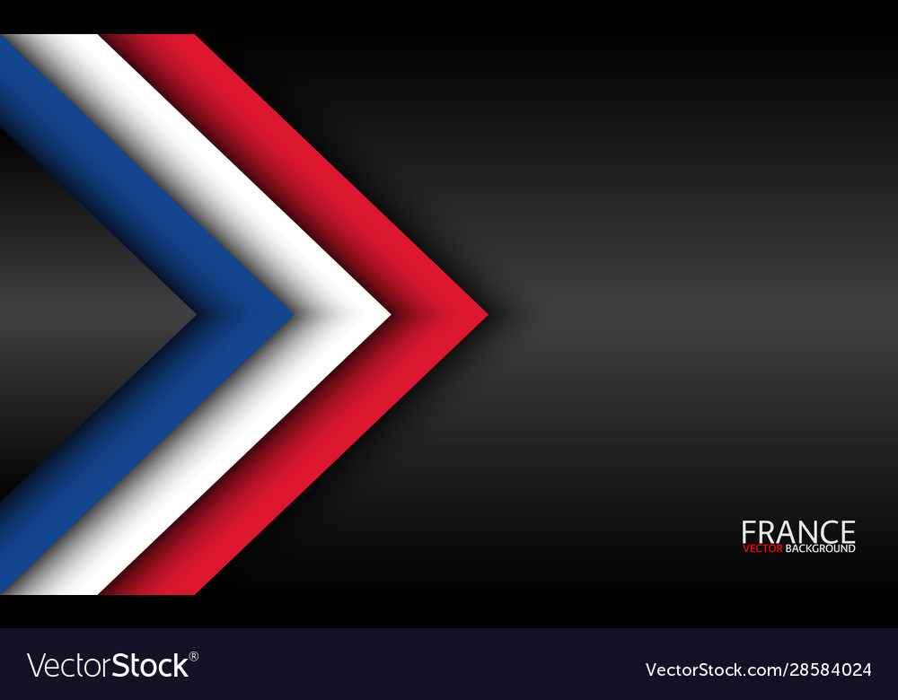 Modern overlayed arrows with french colors