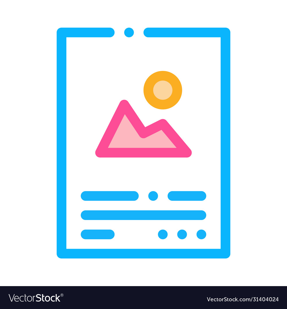 Printed color paper icon outline Royalty Free Vector Image