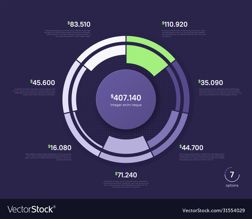 Circle chart design modern template Royalty Free Vector