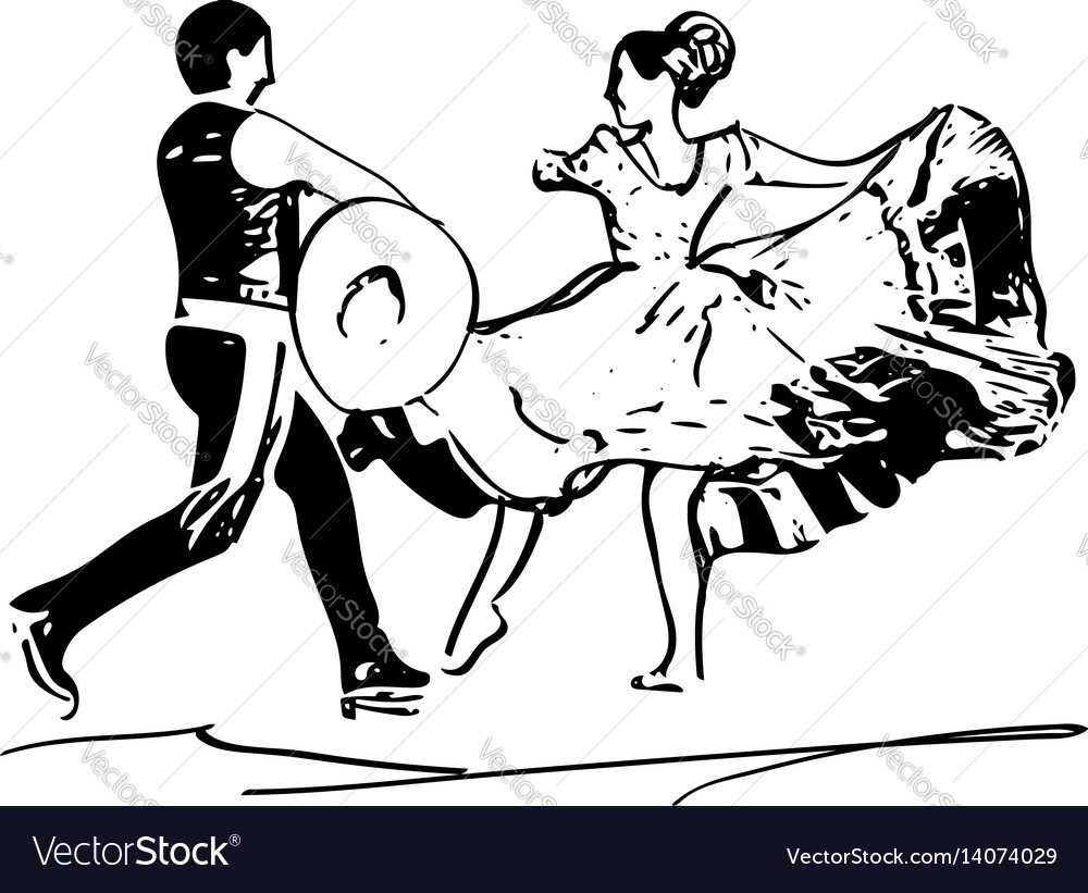 Couple dancing Royalty Free Vector Image - VectorStock