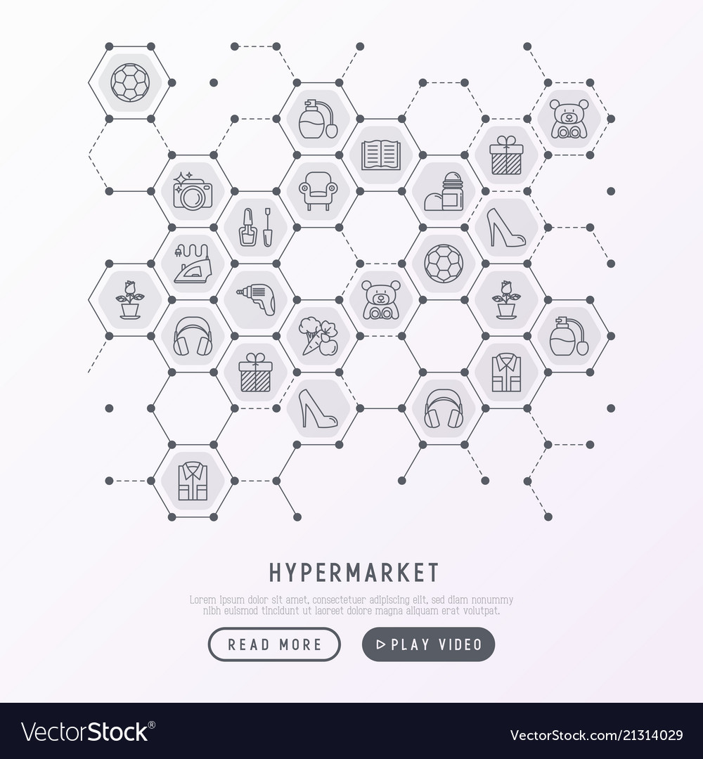 Hypermarket concept in honeycombs