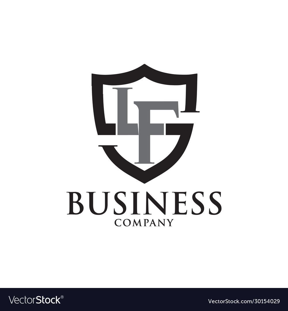 L f shield protect logo designs Royalty Free Vector Image