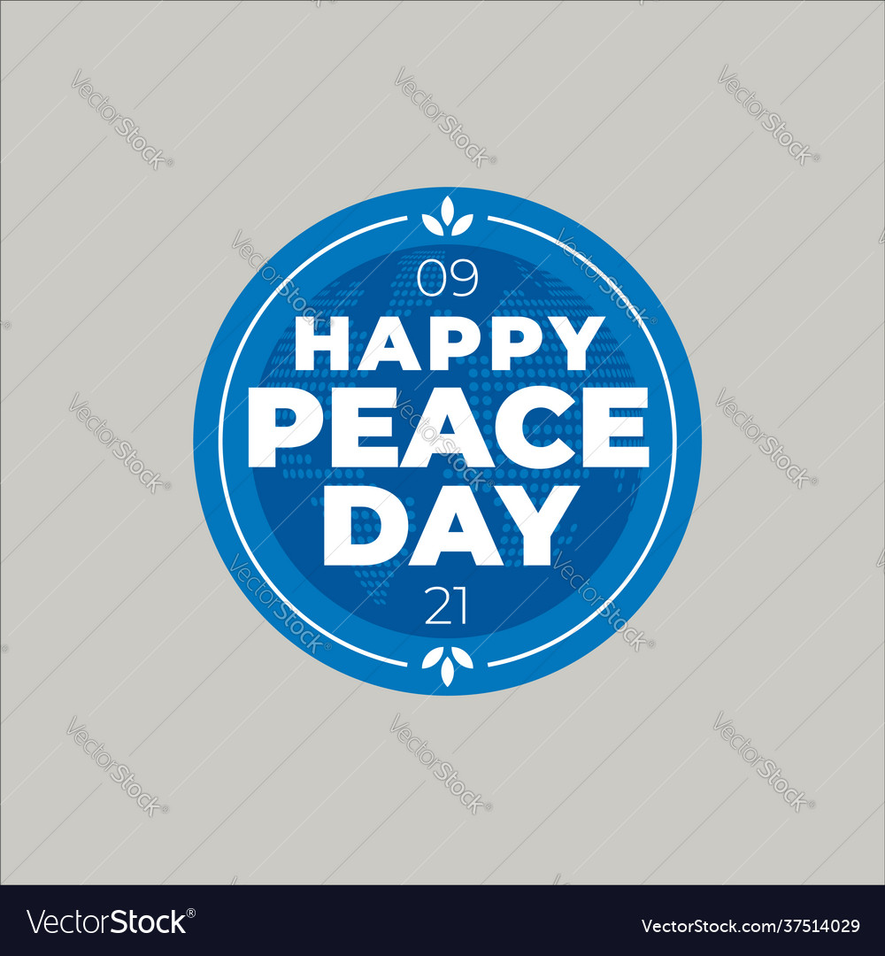 Peace day international logo Royalty Free Vector Image