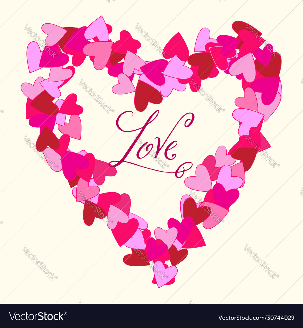 Valentines day greeting card Royalty Free Vector Image