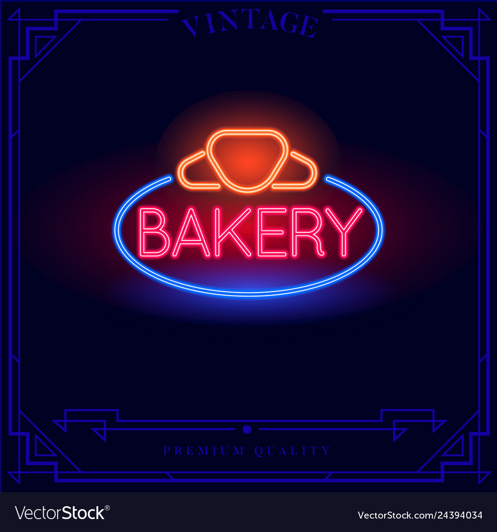 bakery neon sign