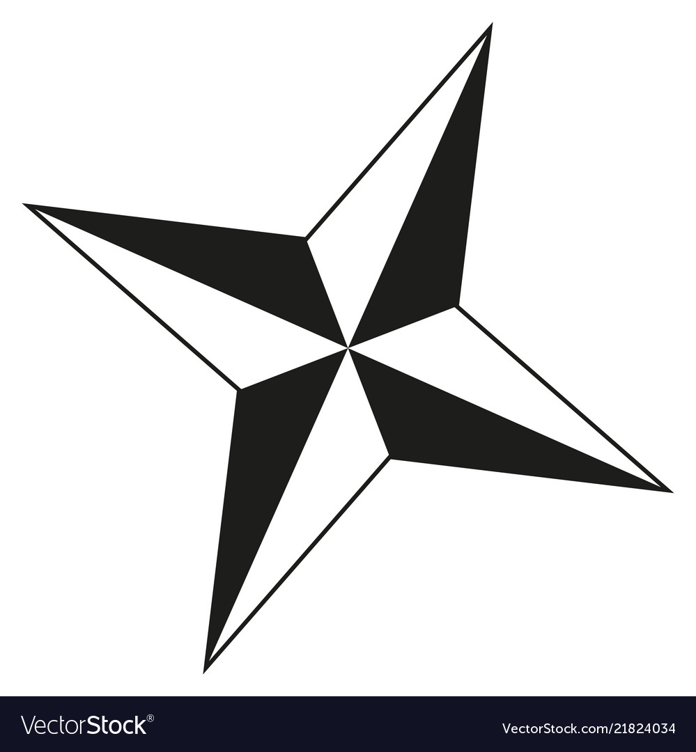 black-and-white-4-point-star-silhouette-royalty-free-vector