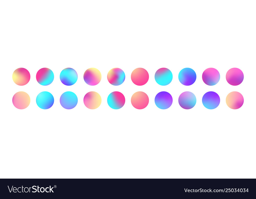 Rounded holographic gradient sphere set