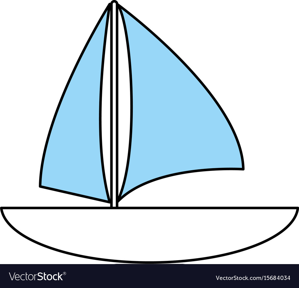 Sailboat Royalty Free Vector Image VectorStock Sailboat Vector 15684034