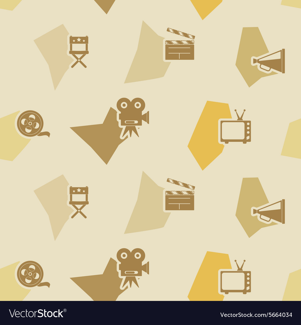 Seamless background with cinema symbols